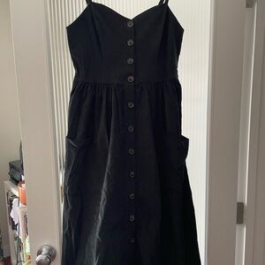 Urban Outfitters olive green Midi Dress with Button Detail